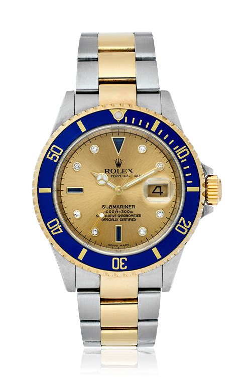 rolex submariner two tone silver serti dial|Rolex Submariner aftermarket dial.